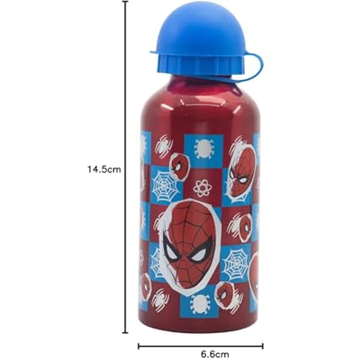 Stor 400 ML Kinder Aluminiumflasche, offiziell lizenziertes Spiderman Design, BPA-frei – Bild 4