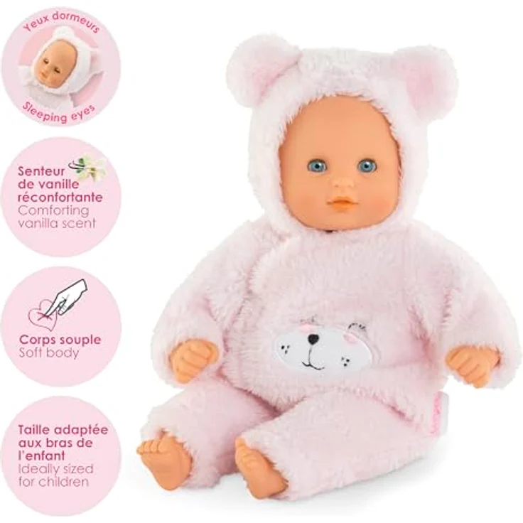 Corolle® Babypuppe Corolle Mon Premier Poupon Calin Teddy Bär, mit Vanilleduft, 30cm, hellrosa – Bild 4