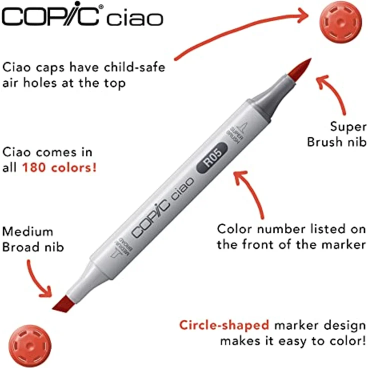 COPIC Ciao Marker 24er Set, alkoholbasierte Allround Layoutmarker, im praktischen Acryl-Display zur Aufbewahrung und einfachen Entnahme – Bild 5