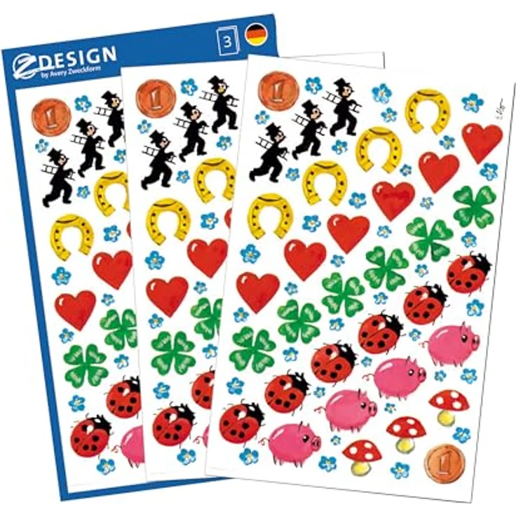 Glücks Papier Sticker Marienkäfer – Bild 6