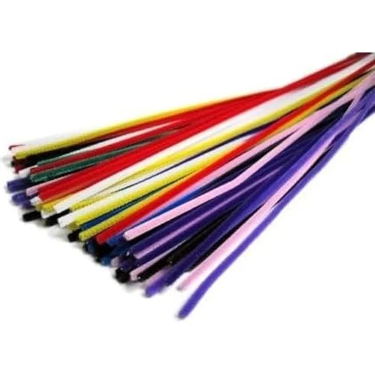 folia 77834 - Chenilledraht, Pfeifenputzer, 10 Stück in mittelblau, Durchmesser 8 mm und 50 cm lang, ideal für Kinder zum Basteln und Gestalten von Tieren, Figuren und anderen Formen – Bild 3