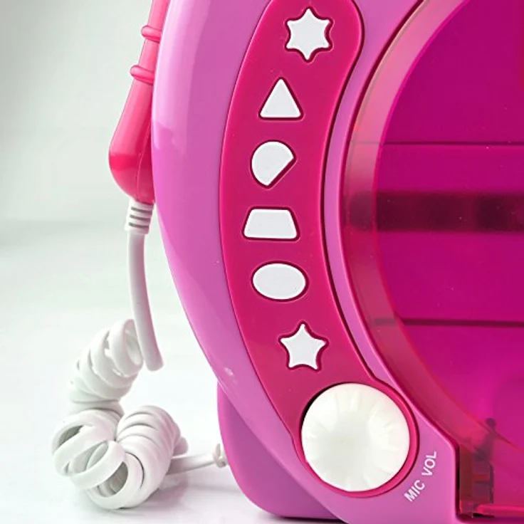 Karaoke CD Player MP3 2 Mikros pink – Bild 6