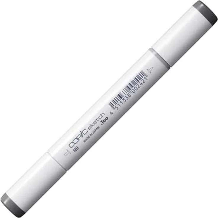 Copic COPIC Sketch Marker Typ N - 9, neutral gray No. 9, professioneller Pinselmarker mit Super-Brush- und Medium-Broad-Spitze – Bild 2