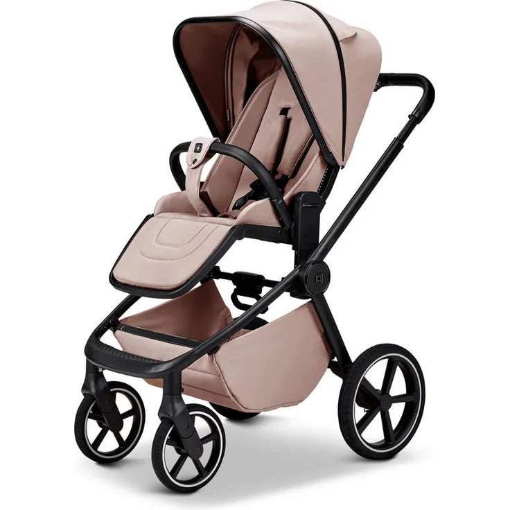 Moon Moon Buggy Hype, Sand, Buggy mit Feststellbremse, 5-Punkte-Gurt, Einhand-Faltmechanismus, Federung, für Babyschale geeignet, abnehmbarer Schutzbügel