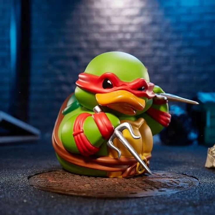TUBBZ Box-Ausgabe Raphael, Sammler-Vinyl-Gummiente Figur, 9 cm, offizielles Teenage Mutant Ninja Turtles Merchandise – Bild 3