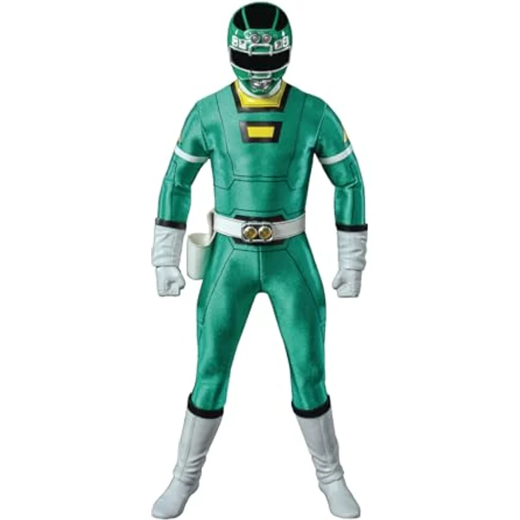 THREEZERO Power Rangers Turbo FigZero Actionfigur 1/6 Green Turbo Power Ranger, 30 cm, detailreich mit austauschbaren Teilen und Zubehör – Bild 1