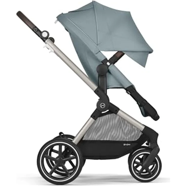 Cybex Gold Kinderwagen EOS Lux 2-in-1, Reisesystem, Stormy Blue, Ab Geburt bis 22 kg (ca. 4 Jahre) – Bild 5