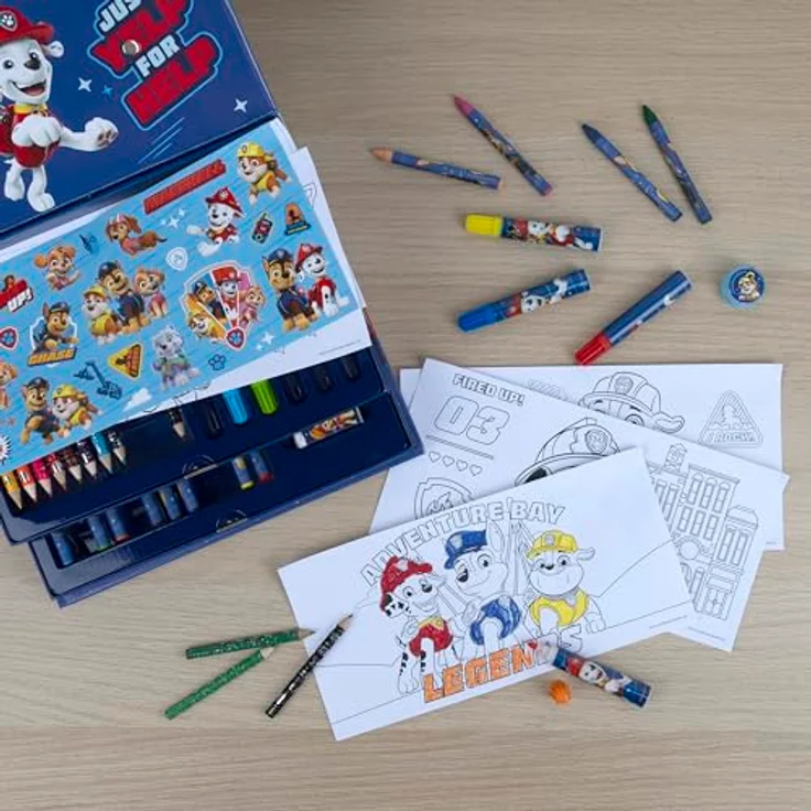 PAW PATROL Kreativset Malkasten mit Schublade, Künstlerbedarf für junge Kreative – Bild 6