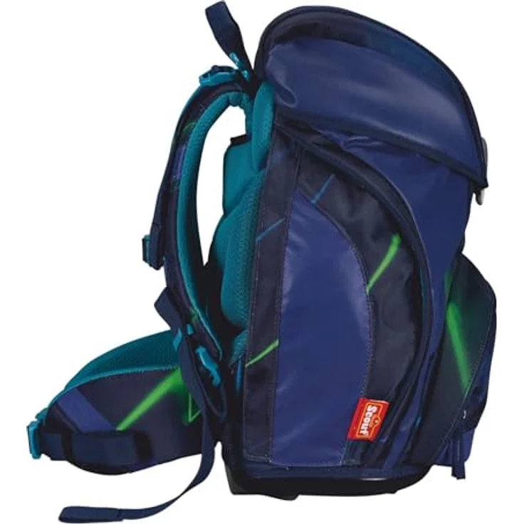 SCOUT Superflash Alpha Set 4-teilig, Schulranzen-Set mit reflektierendem Muster und Sportbeutel, City Lights – Bild 3