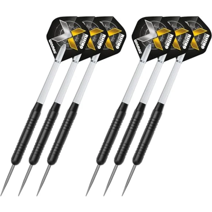 WINMAU Xtreme Dartscheibe, Schrank und Dartset mit Zubehör, 2 Dartsets, Oche-Streifen und Markierungskreide – Bild 3
