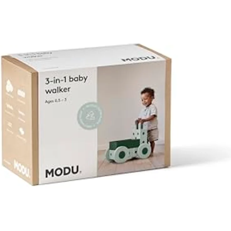 Modu 3-in-1 Lauflernwage, umbaubar zur Schubkarre oder Tritthocker, für Kinder ab 1 Jahr, 48 x 27 x 44 cm – Bild 6