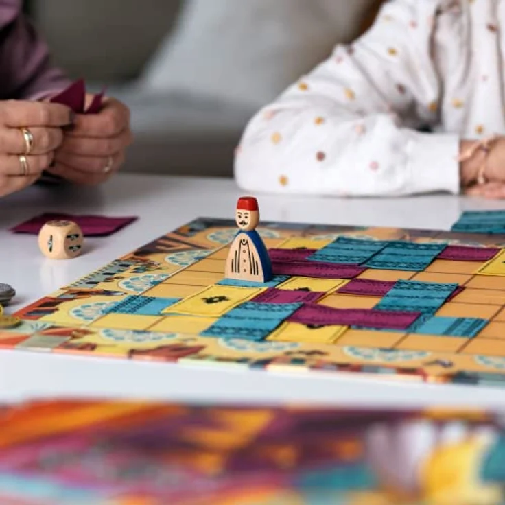 No Name Marrakesch, Brettspiel für 2-4 Spieler, strategisches Gebietskontrollspiel mit Würfelmechanik – Bild 3