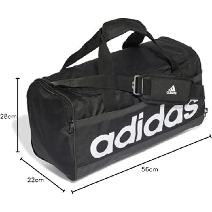 adidas Performance Sporttasche ESSENTIALS LINEAR DUFFELBAG M, Kinder-Sporttasche mit integriertem Schuhfach, grau – Bild 8