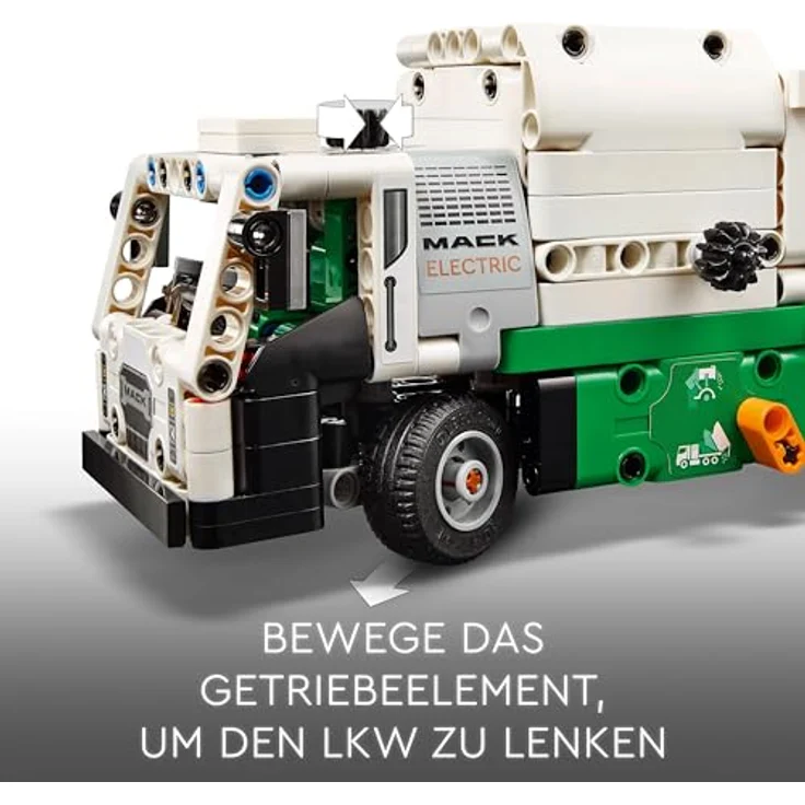 LEGO Technic Mack LR Electric Müllwagen, Müllauto-Modell für Recycling-Rollenspiele, Baubares LKW-Spielzeug für Kinder, Auto-Geschenk für Jungs und Mädchen ab 8 Jahren, die Fahrzeuge lieben 42167 – Bild 4