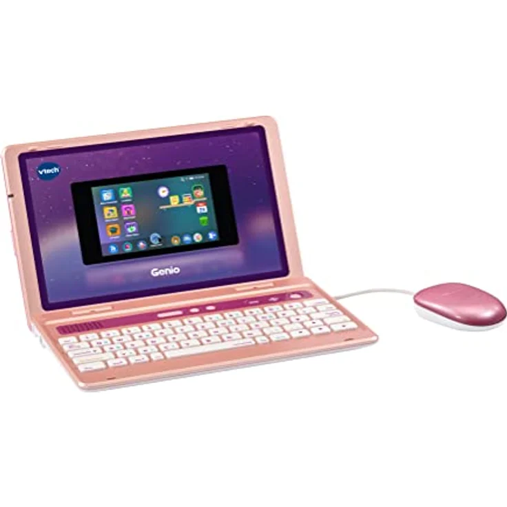 Vtech Genio Lernlaptop pink – Lerncomputer mit Internetzugang, Textprogramm und Lerninhalten zu Buchstaben, Wörtern, Mathe, Logik u. v. m. – Für Kinder von 5-12 Jahren – Bild 3