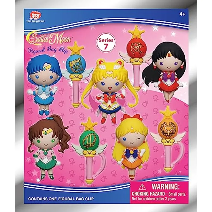 Monogram Sailor Moon 3D PVC-Taschenanhänger Series 7 Display, 24 Blind Bags mit lizenzierten Charakteren