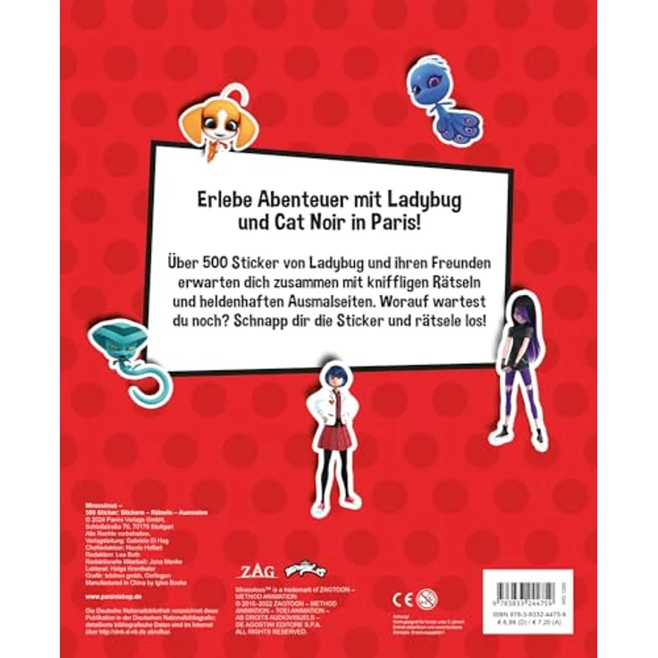 Panini Sticker Miraculous - 500 Sticker - Stickern - Rätseln - Ausmalen – Bild 2