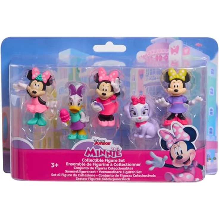 Just Play Disney Junior Minnie Mouse Sammelfiguren-Set, 5-teilig, bunte 6 cm Figuren, spielzeug für Kinder ab 3 Jahren – Bild 1