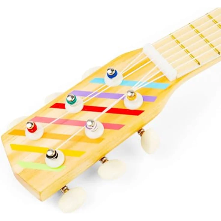 Bigjigs Toys, Holz-Kindergitarre für 3 Jahre, 6 Saiten, sicheres und nachhaltiges Holzspielzeug, authentisches Gitarren-Design, pädagogisches Spielzeug – Bild 5