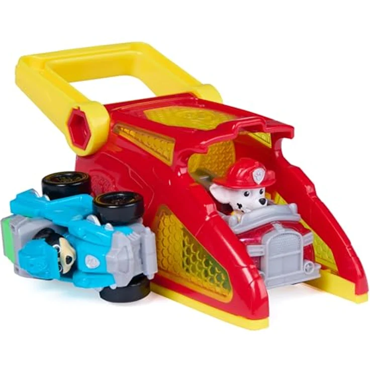 Nobrand Paw Patrol Pup Squad Launchers Marshall, 2er Pack Spielzeugautos mit Launcher und mini Fahrzeugen, ideal für Kinderhände – Bild 5