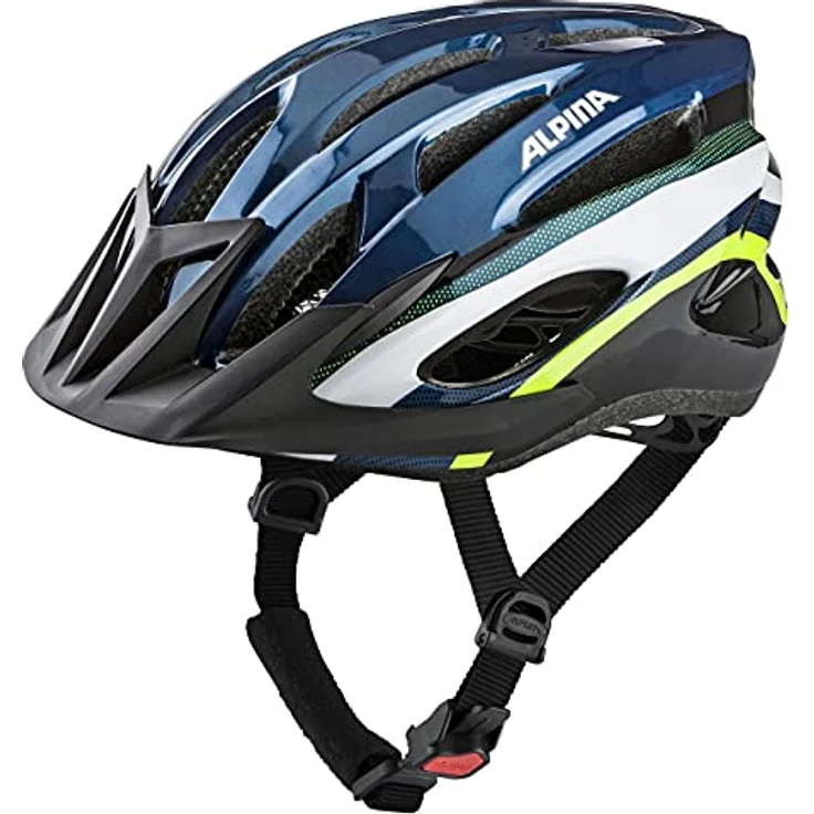 Alpina Sports Unisex – Erwachsene SMU Radhelm, darkblue-neon, 58-61, Leichtgewichtiger Fahrradhelm mit exzellenter Belüftung