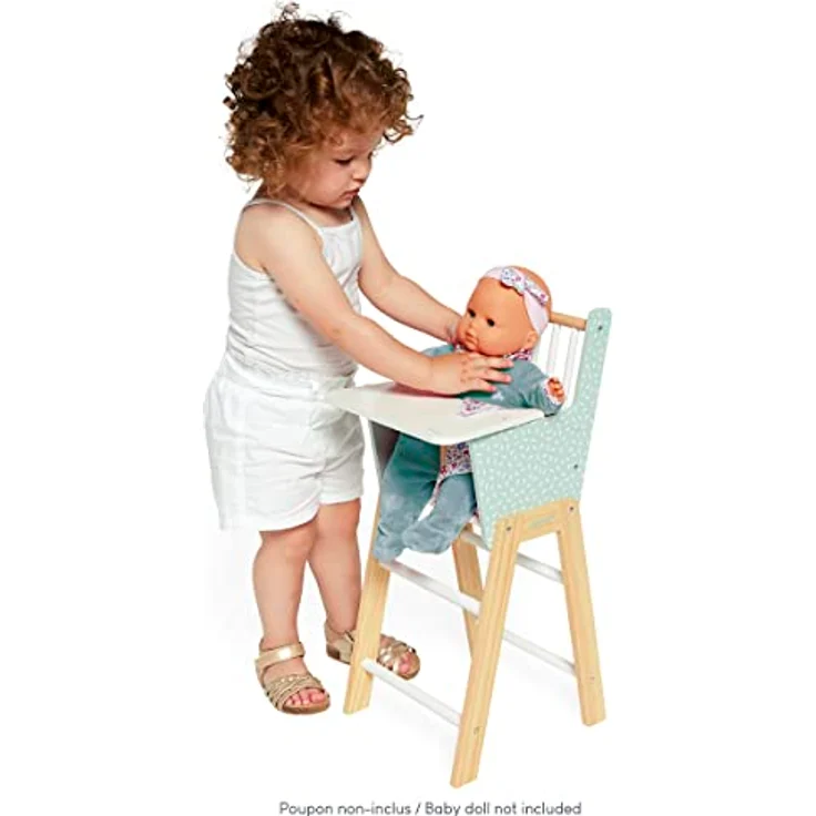 Janod Zen Hochstuhl aus FSC-Holz-Rollenspielzeug-Zubehör für Puppen bis 42 cm-Ab 3 Jahren, J05901, Grün - Preisvergleich – Bild 10