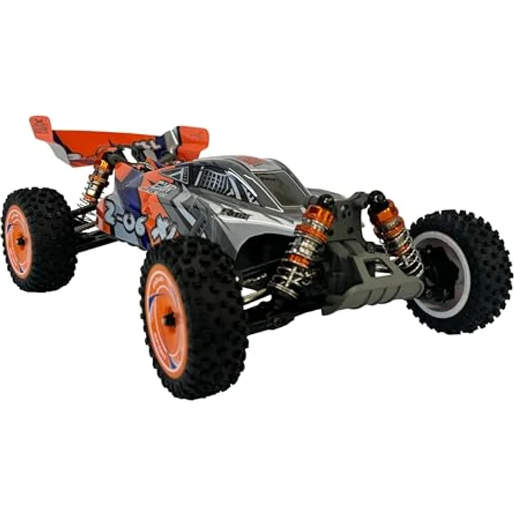 DF Models Z-06 XL Buggy - 1:12 - RTR, 60 km/h, 4WD-Antrieb, Aluminium-Öldruckstoßdämpfer, Metall-Antriebswellen, Rot – Bild 2