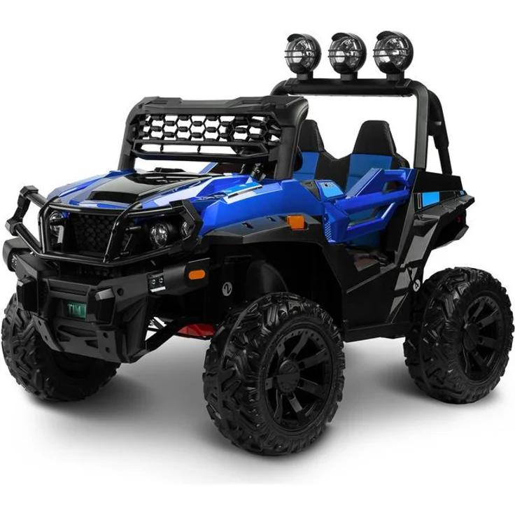 Toyz Timus, Batteriebetriebenes Geländefahrzeug in Blau mit Bluetooth, 35 cm Räder und LED-Leuchten