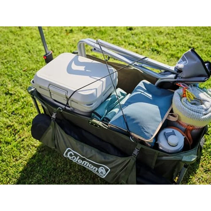 Coleman Ultimate Terrain Bollerwagen, 180 kg Tragkraft, 132 L Volumen, klappbar, grün-grau-schwarz – Bild 14