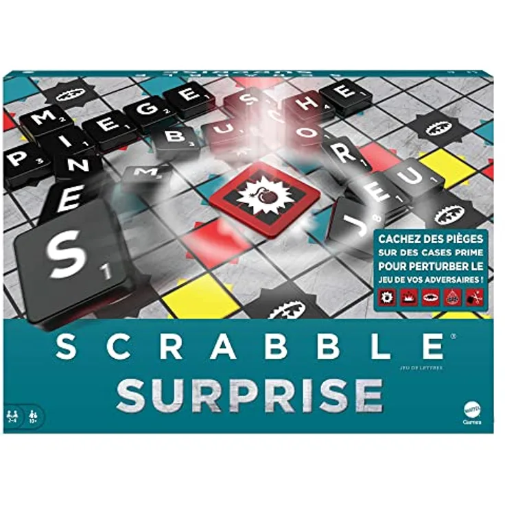 Mattel Games Scrabble Buchstaben-Set HLM16, Gesellschaftsspiel mit Dachziegeln, Delic-Fliesen und Zubehör, ab 10 Jahren