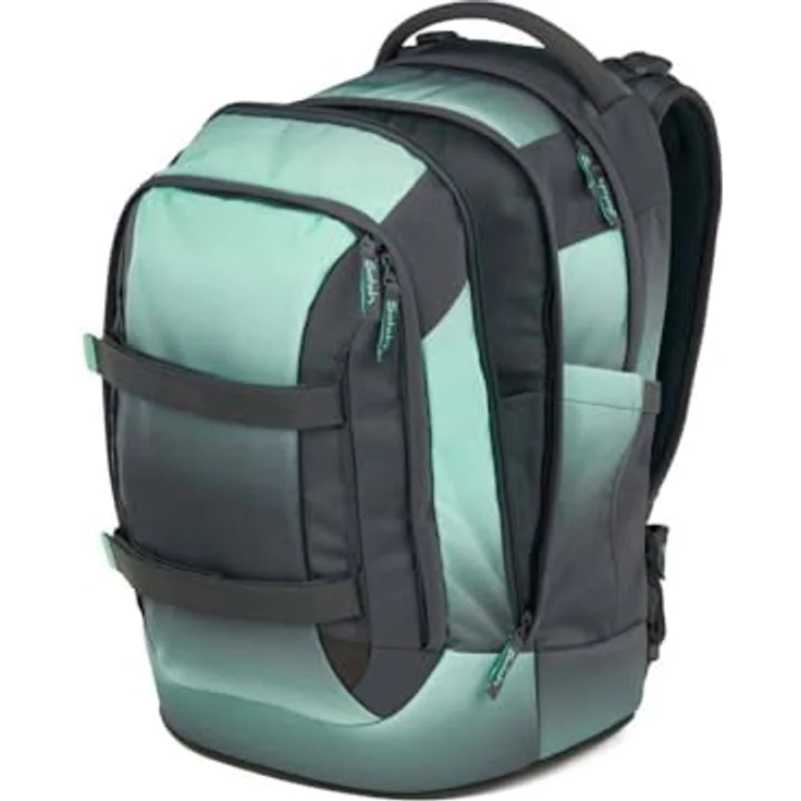 Satch pack Schulrucksack Set 2tlg. inkl. Schlamperbox, 30 Liter Volumen, Gradient Mint, 3D Soft-Mesh Rückensystem – Bild 5