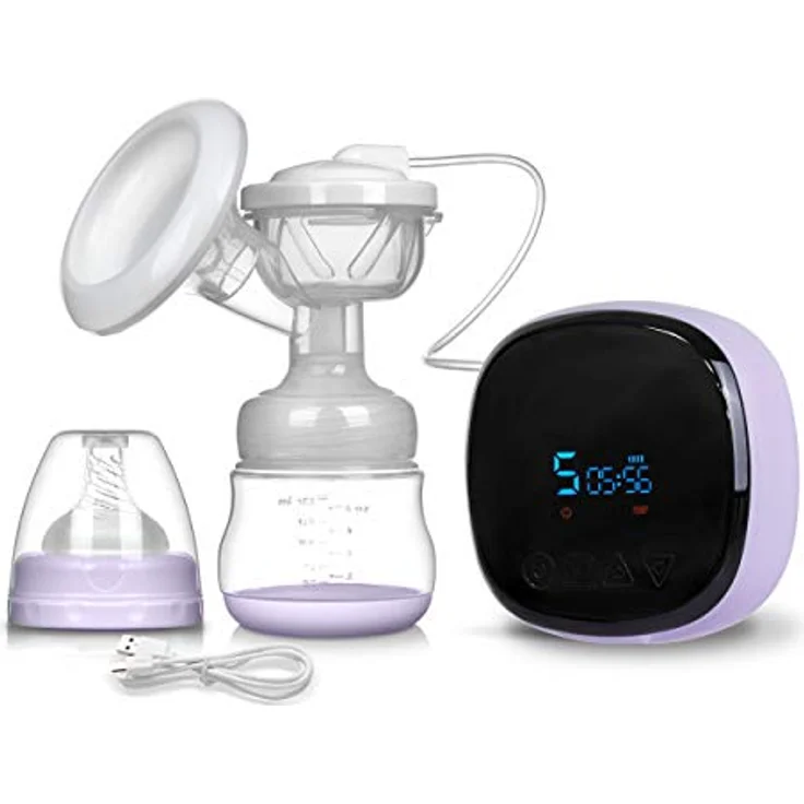 BERDSEN Zwei-Phasen-Milchpumpe, schmerzfrei, 0% BPA, benutzerfreundlich, mobil, Saugstärkenregulierung, leise, Farbe Violett – Bild 6