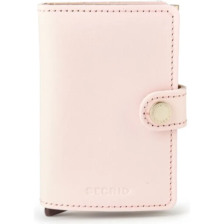 Secrid Miniwallet Original, Kreditkartenetui Geldbörse RFID, 100% Leder, rosa, 6,5 cm x 1,5 cm x 9,5 cm