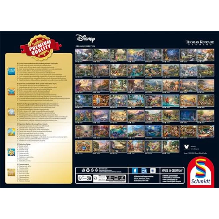 Schmidt Spiele 58050 Disney Fox and Hound Puzzle, 1000 Teile, Premium Qualität mit individuell geformten Puzzleteilen, 69,3 x 49,3 cm – Bild 3