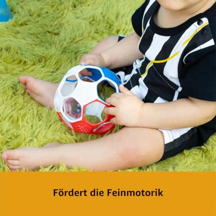 Oball Soccer, Babyspielzeug Fußball in rot/weiß/blau – Bild 5