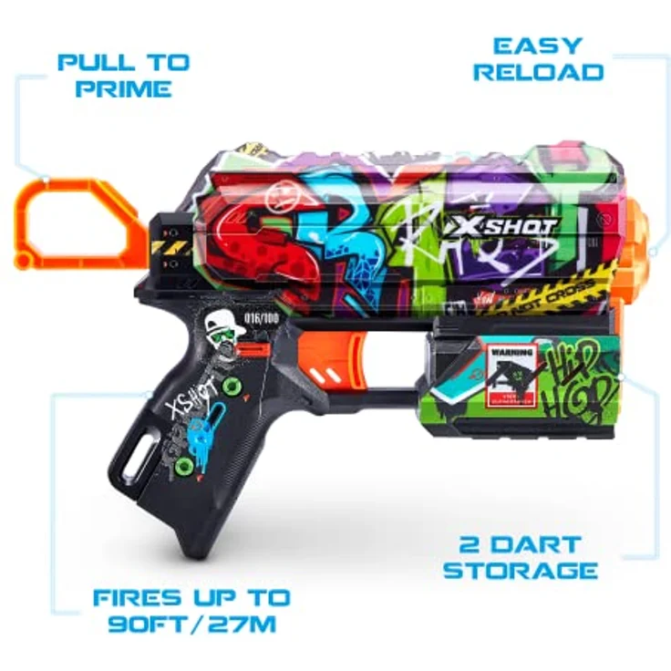 Zuru - XSHOT – Pistole Skins Flux – 8 Pfeile aus Schaumstoff – Farbe leicht – 36516 – Bild 3