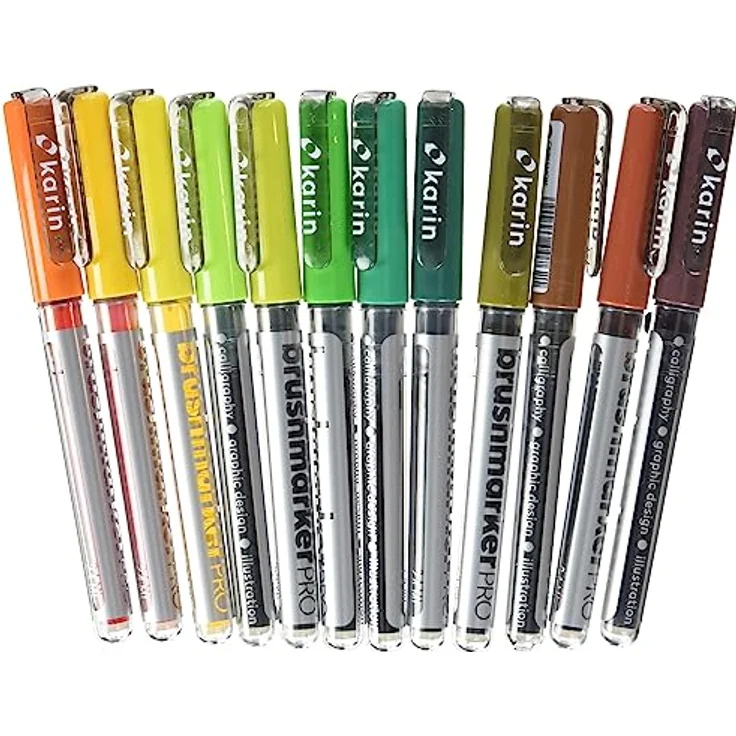 KARIN 27C3 Brushmarker Pro Sun and Tree Colours Set, 12 Stück – Bild 1
