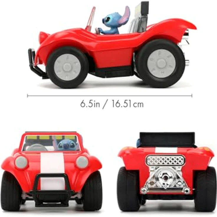 JADA RC-Buggy Stitch Buggy 1:24 mit Turbo-Funktion, ferngesteuertes Spielzeugauto mit 8 km/h, inkl. Stitch Figur und 2-Kanal-Fernsteuerung – Bild 4