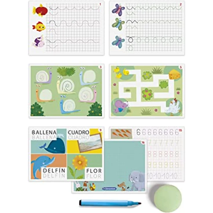Clementoni 55308 Aprendo a escribir Set, Bunt, Lernspiel für Schreibanfänger – Bild 5