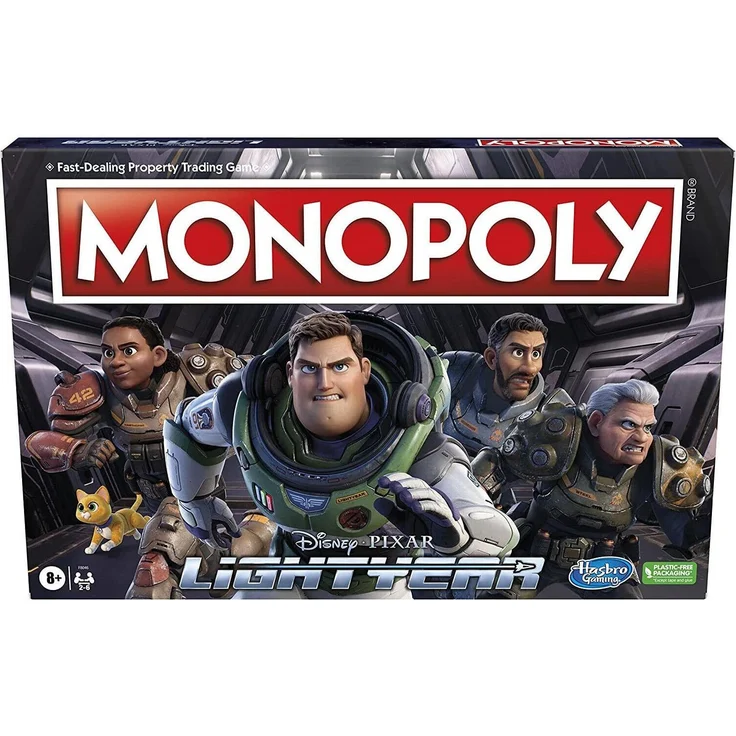 Magni Monopoly: Disney Pixar Lightyear Edition, Brettspiel für 2-6 Spieler, ab 8 Jahren, mit Hyperspeed- und Crystallic Fusion-Karten