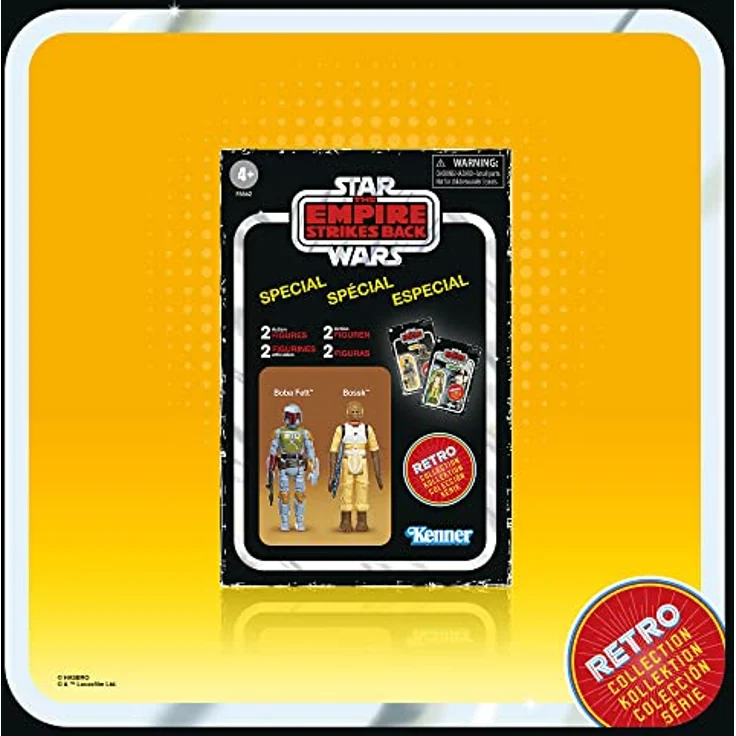 Star Wars Retro-Kollektion Kopfgeldjäger Doppelpack Boba Fett, Bossk, 9,5 cm, zu Star Wars: Das Imperium schlägt zurück – Bild 3