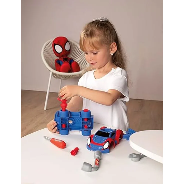 Smoby Spidey Werkzeugkoffer Auto Set, Spielzeug-Auto mit Montagesatz und Werkzeug für Kinder ab 3 Jahren, 1 Stück – Bild 5