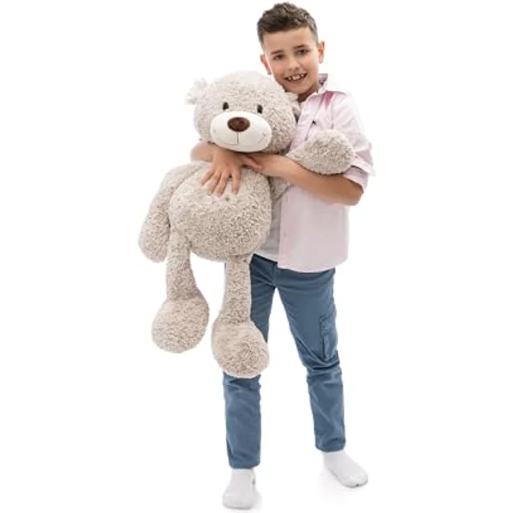 NICI Kuscheltier Bär Finni 70cm, graues Plüschtier aus recyceltem Material – niedliches Stofftier zum Kuscheln & Spielen – ideale Geschenkidee für Kinder & Erwachsene | 62325 – Bild 1