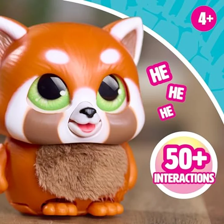 Just Play furReal Handfuls Shy the Red Panda, interaktive Spielfigur mit über 50 Sound- und Bewegungsreaktionen, 3,5 Zoll, rot – Bild 5