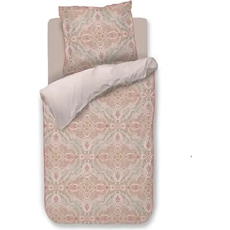 Pip Studio Bettbezug-Set Moon Flower, romantisches Blumenmuster, hellrosa, 135x200cm