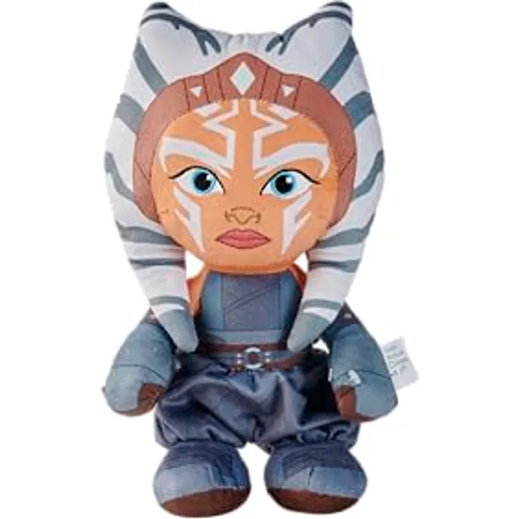 Simba Toys Star Wars Ahsoka Plüschtier, 25 cm große Kuschelfigur mit hochwertiger Verarbeitung und detaillierter Gestaltung
