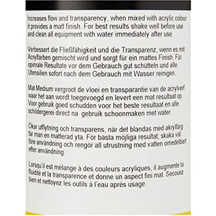 Winsor & Newton Galeria Mattes Medium 500 ml, Acrylmedium für mattes Finish, erhält Leuchtkraft und verbessert Transparenz – Bild 3