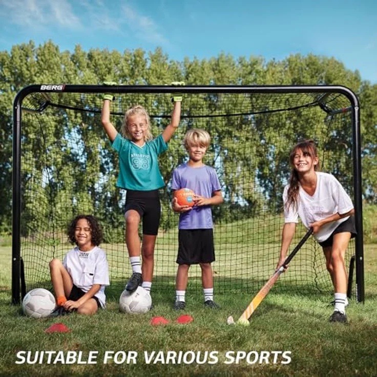 Fußballtor BERG, SportsGoal S, 180x120 Zentimeter, Geeignet für Verschiedene Sportarten, Schwarz/Rot – Bild 4