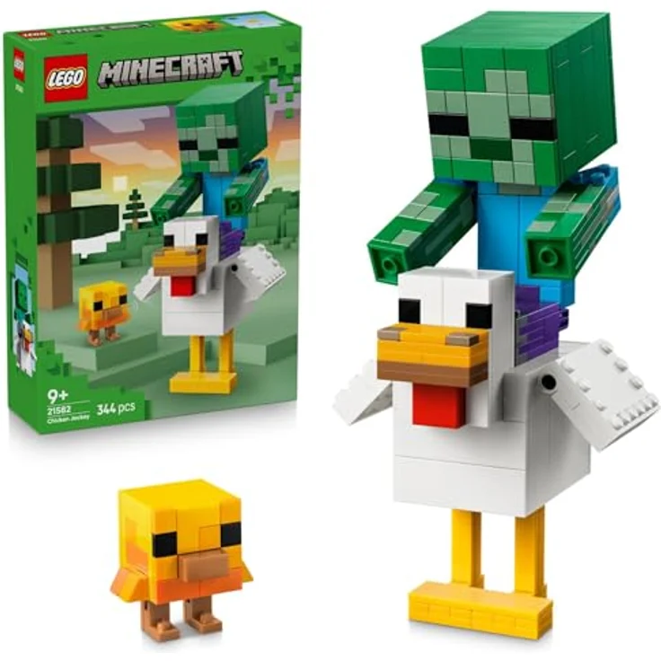 LEGO Minecraft 21582 Hühnerreiter, Bauset mit 344 Teilen, bewegliches Huhn, Baby-Zombie und Baby-Huhn, für Kinder ab 9 Jahren – Bild 1