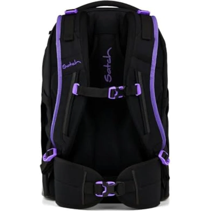 Satch pack Schulrucksack Set 2tlg. inkl. Schlamperbox, innovative 3D Soft-Mesh Rückensystem, Purple Phantom – Bild 4